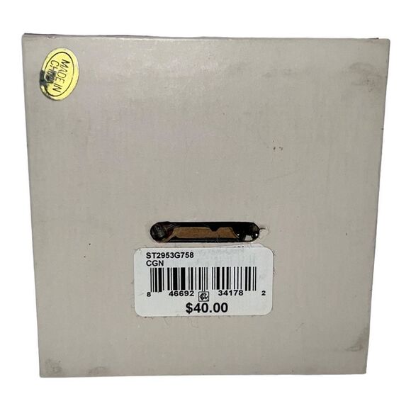 Jessica Carlyle Gold-Tone Brown Studded Strap Analog Watch & Bracelets New - Picture 4 of 4